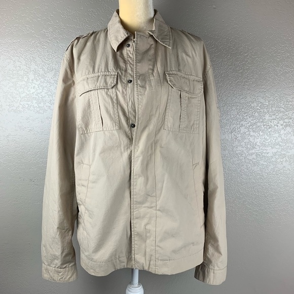 Banana Republic Oversized Khaki Utility Jacket Size Medium - Picture 6 of 9